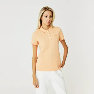 Женское поло Lacoste Slim Fit из эластичного хлопка, оранжевый, арт. PF5462