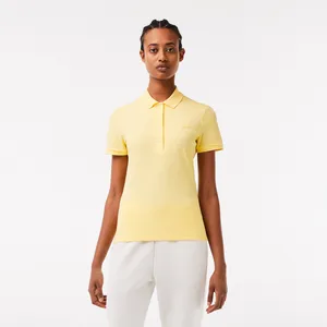 Женское поло Lacoste Slim Fit из эластичного хлопка, желтый, арт. PF5462