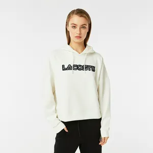 Женская толстовка Lacoste Branded Print Hoodie, белый, арт. SF2406