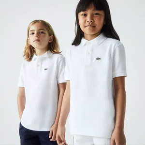 Детское поло Lacoste из хлопка Pique, белый, арт. PJ2909