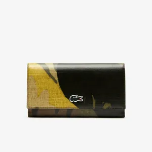 Женский кожаный кошелёк Lacoste, зеленый, арт. NF2982RO