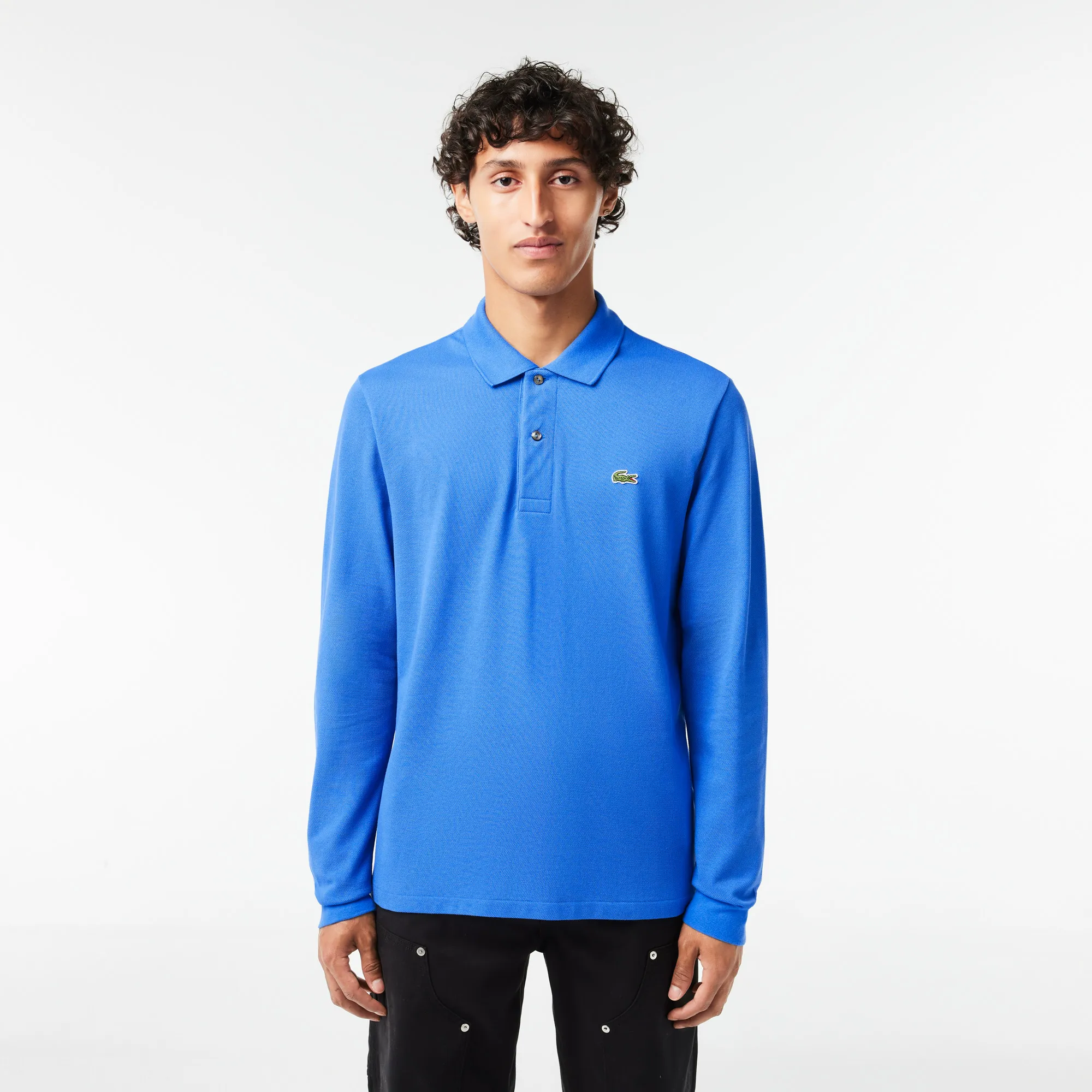 Мужское поло Lacoste L.12.21 Classic Fit с длинным рукавом, синий, арт. L1312