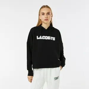 Женская толстовка Lacoste Branded Print Hoodie, черный, арт. SF2406