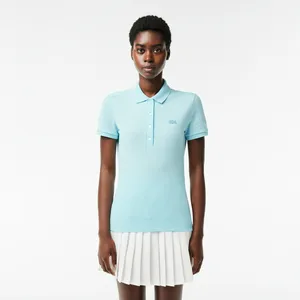 Женское поло Lacoste Slim Fit из эластичного хлопка, голубой, арт. PF5462