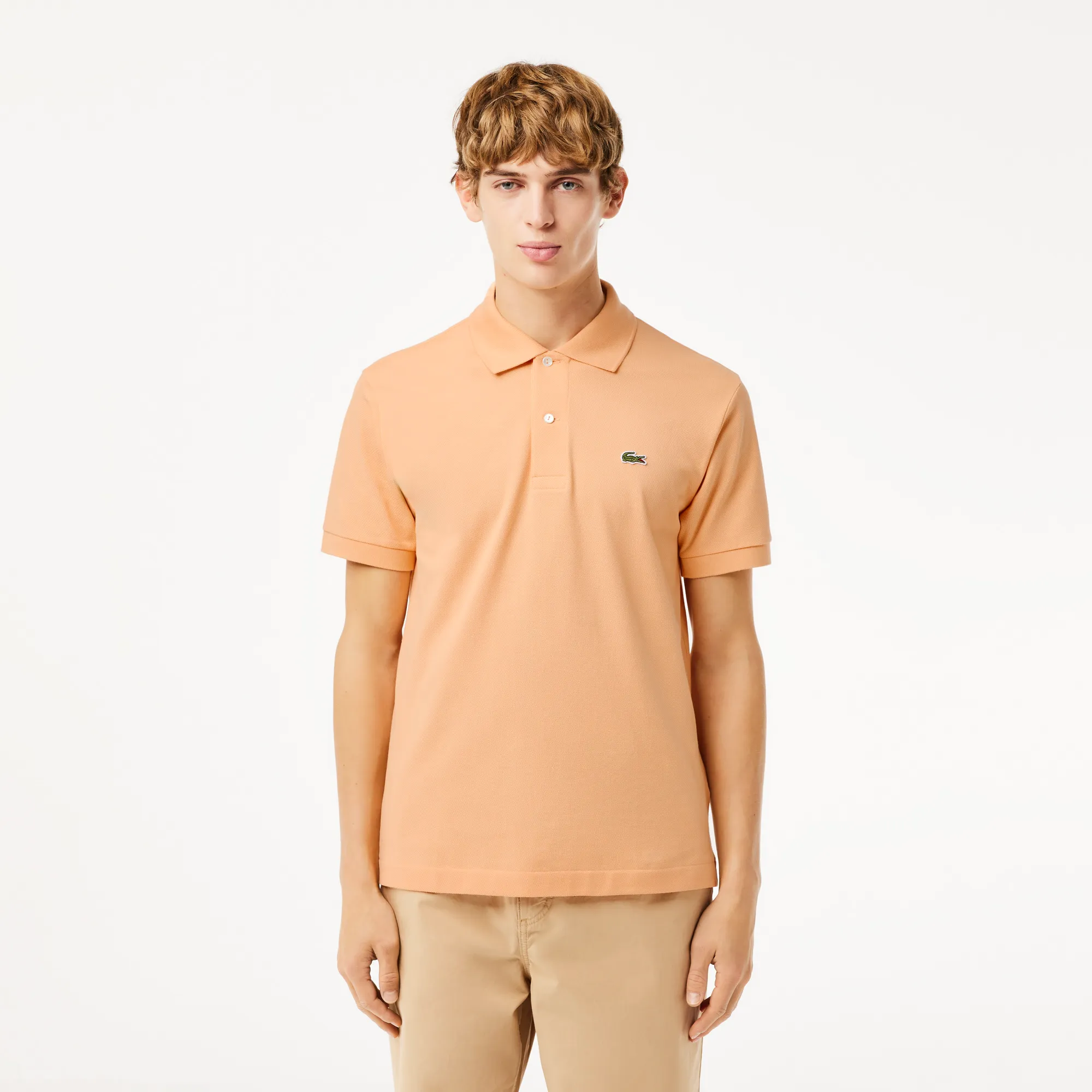 Мужское поло Lacoste L1212 Classic Fit, оранжевый, арт. L1212