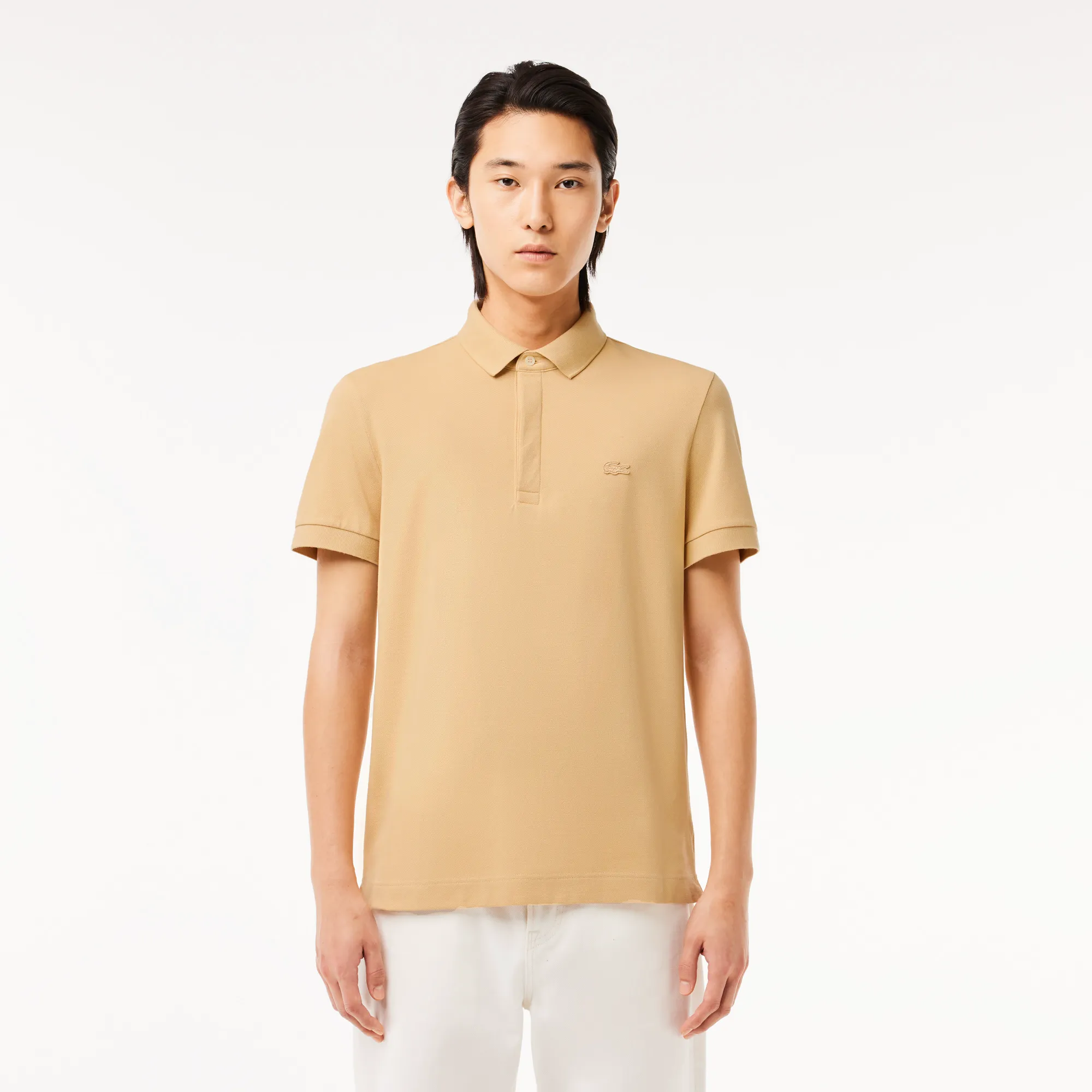Мужское поло Lacoste PARIS Regular Fit, бежевый, арт. PH5522
