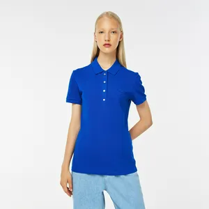 Женское поло Lacoste Slim Fit из эластичного хлопка, синий, арт. PF5462