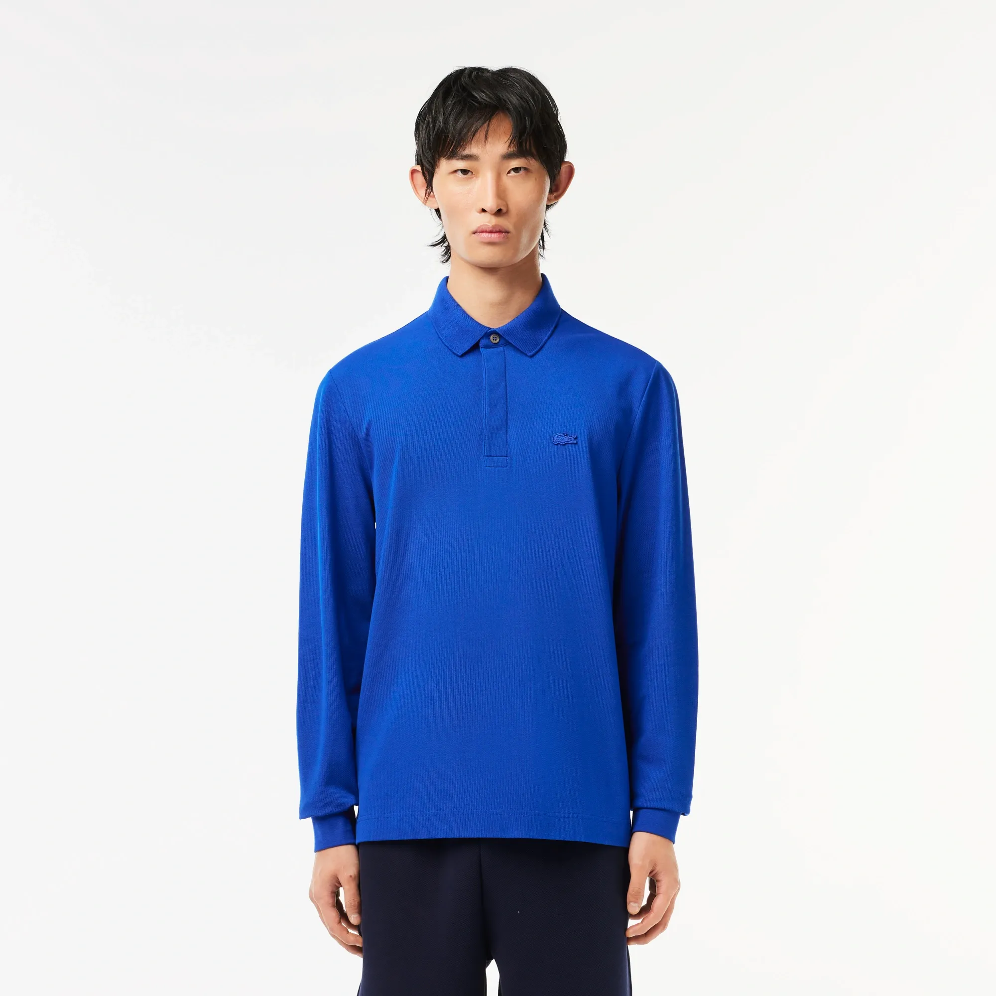 Мужское поло Lacoste с длинными рукавами, синий, арт. PH2481