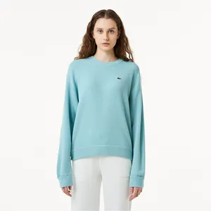 Женский шерстяной свитер Lacoste с круглым вырезом, голубой, арт. AF9551