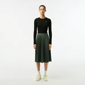 Женская плиссированная юбка Lacoste, зеленый, арт. JF8050