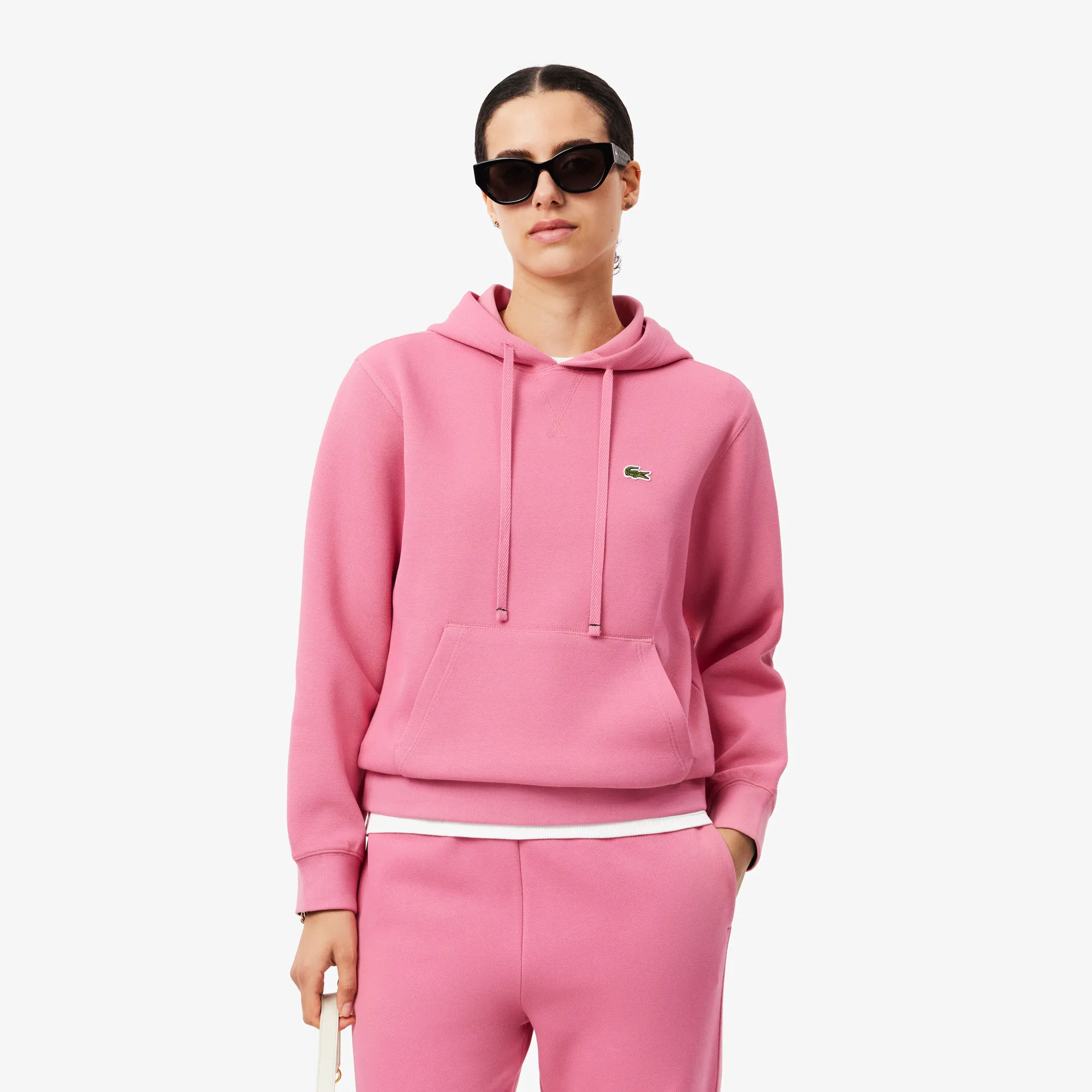 Женская толстовка Lacoste с капюшоном, розовый, арт. SF8346