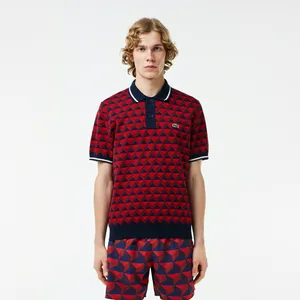 Мужское трикотажное поло Lacoste, красный, арт. AH7672