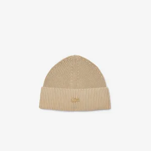 Шапка-бини из хлопка Lacoste Unisex, бежевый, арт. RB3152