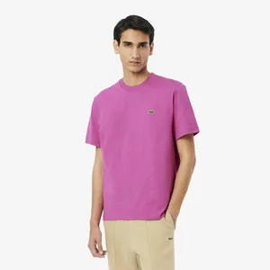 Мужская хлопковая футболка Lacoste с коротким рукавом, розовый, арт. TH7318