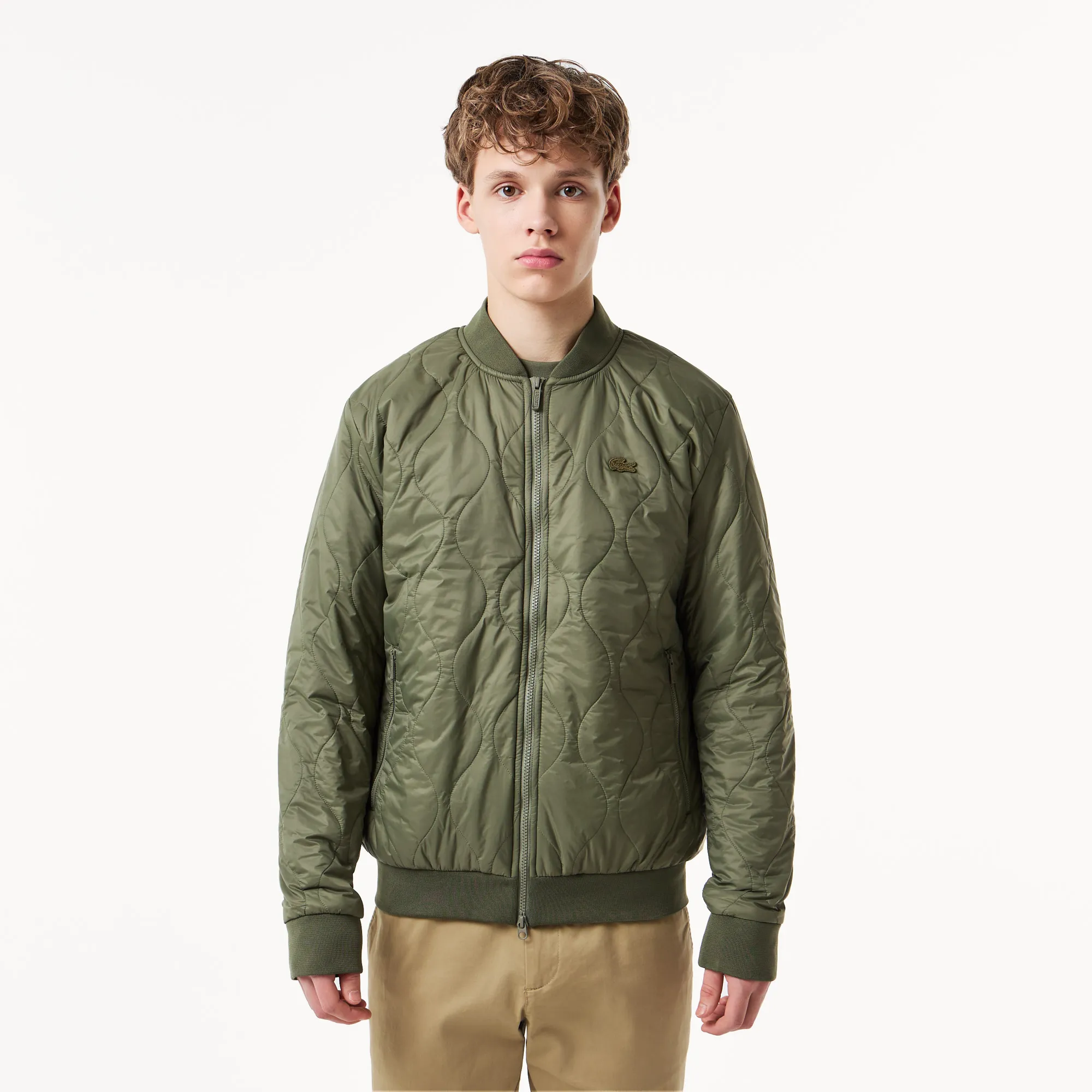 Мужская стёганая куртка Lacoste, коричневый, арт. BH0409