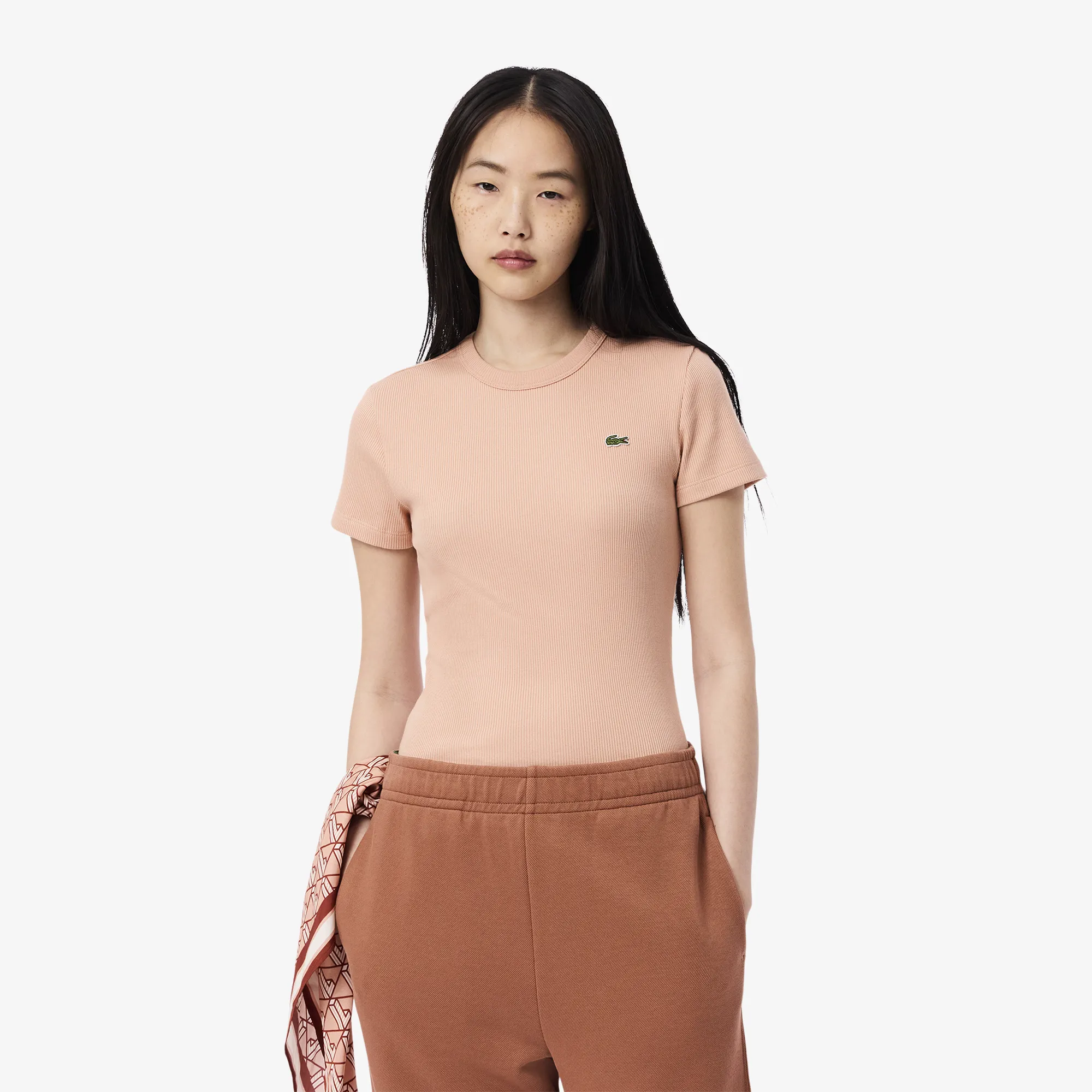 Женская футболка Lacoste Slim Fit, розовый, арт. TF5538