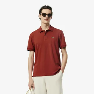Мужское поло Lacoste из смеси эластичного органического хлопка, коричневый, арт. PH9851