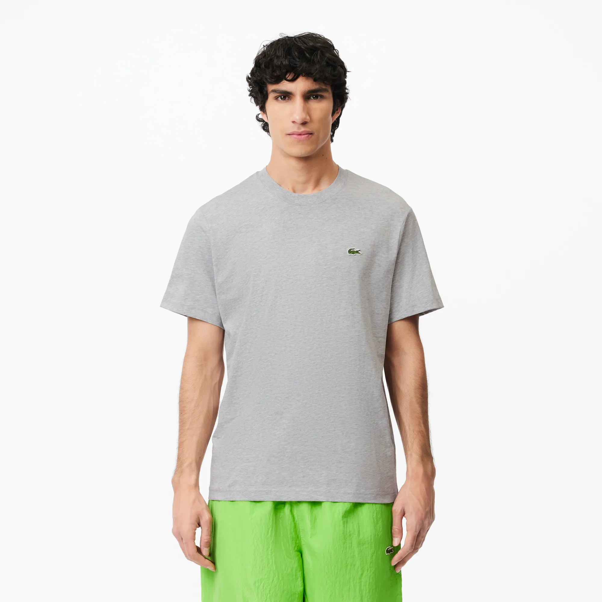 Мужская хлопковая футболка Lacoste, серый, арт. TH7318