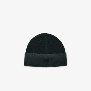 Шапка-бини из хлопка Lacoste Unisex, черный, арт. RB3152