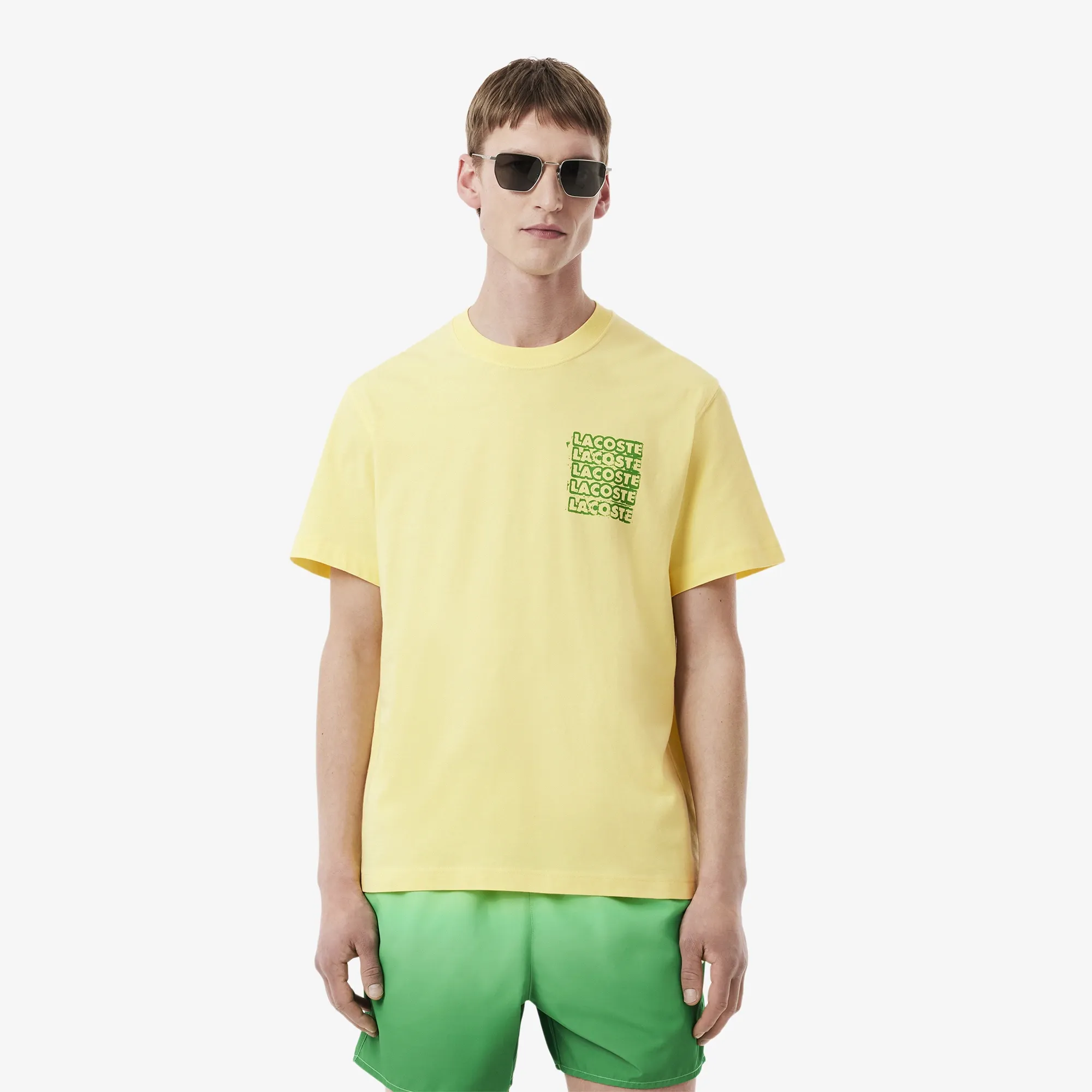 Мужская футболка Lacoste из органического хлопка, желтый, арт. TH0288