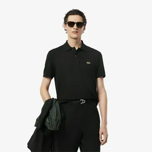 Мужское поло Lacoste из смеси эластичного органического хлопка, черный, арт. PH9851
