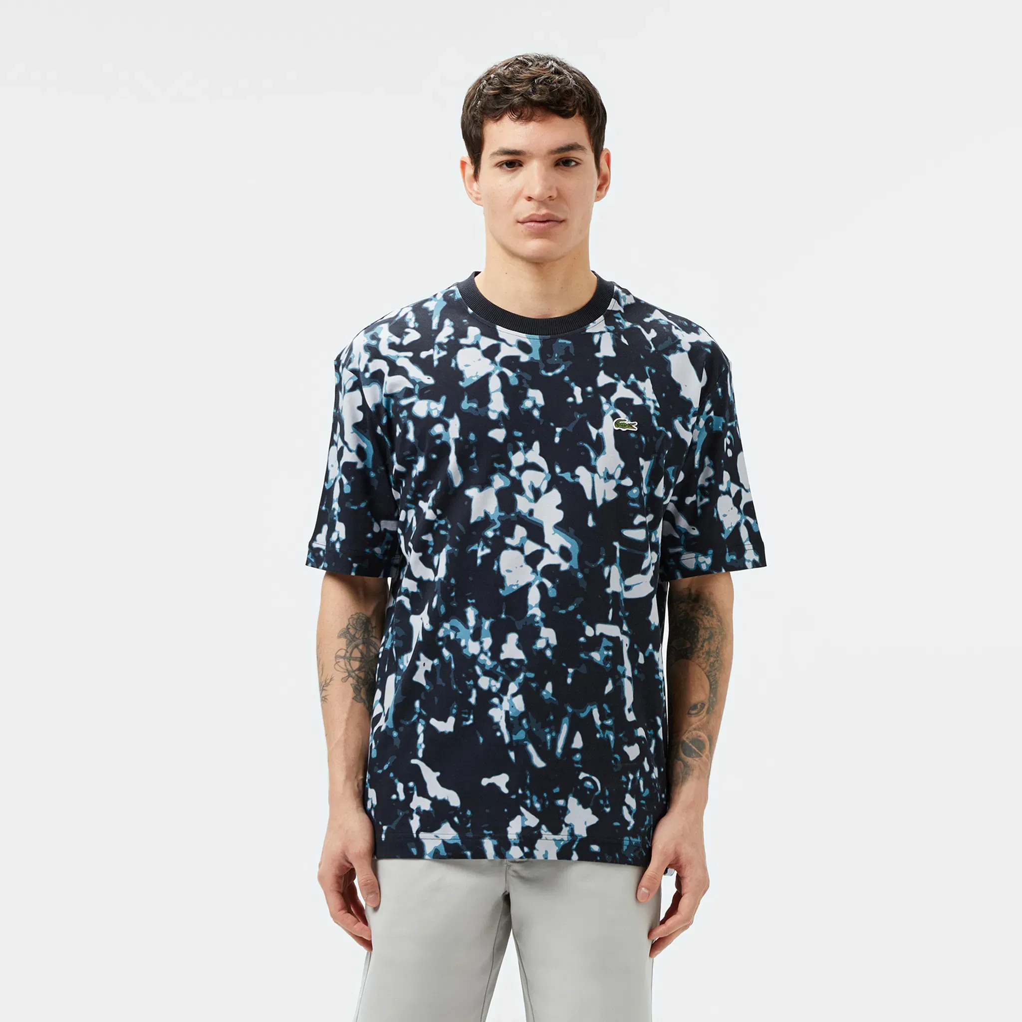 Мужская футболка Lacoste из хлопка, черный, арт. TH0514