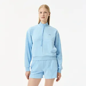 Женская толстовка Lacoste без капюшона, голубой, арт. SF0505