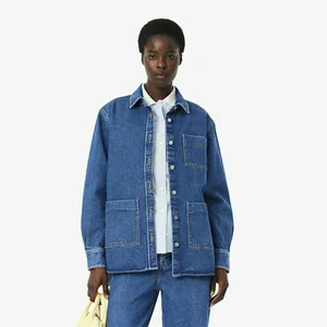 Женская джинсовая куртка Lacoste из органического хлопка, синий, арт. BF2125