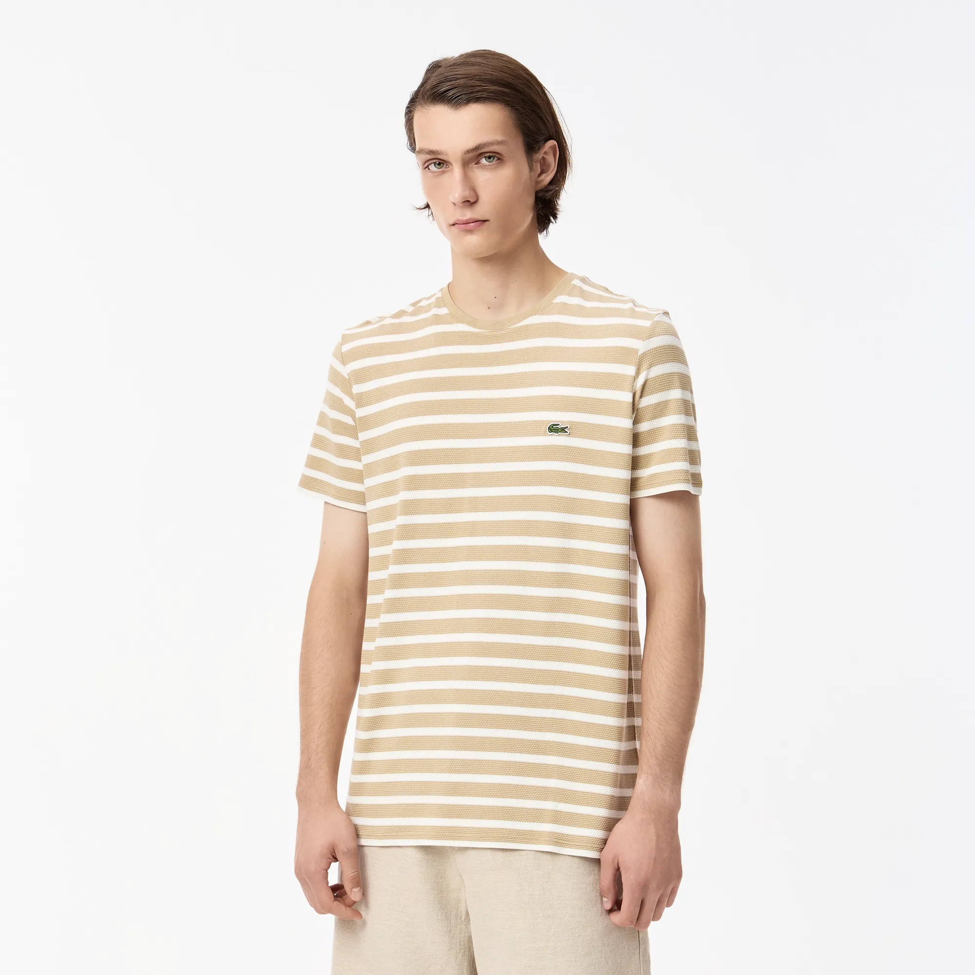 Мужская футболка Lacoste Slim Fit, бежевый, арт. TH0825