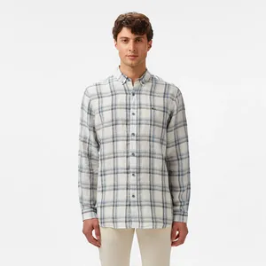 Мужская рубашка Lacoste из льна, синий, арт. CH0519