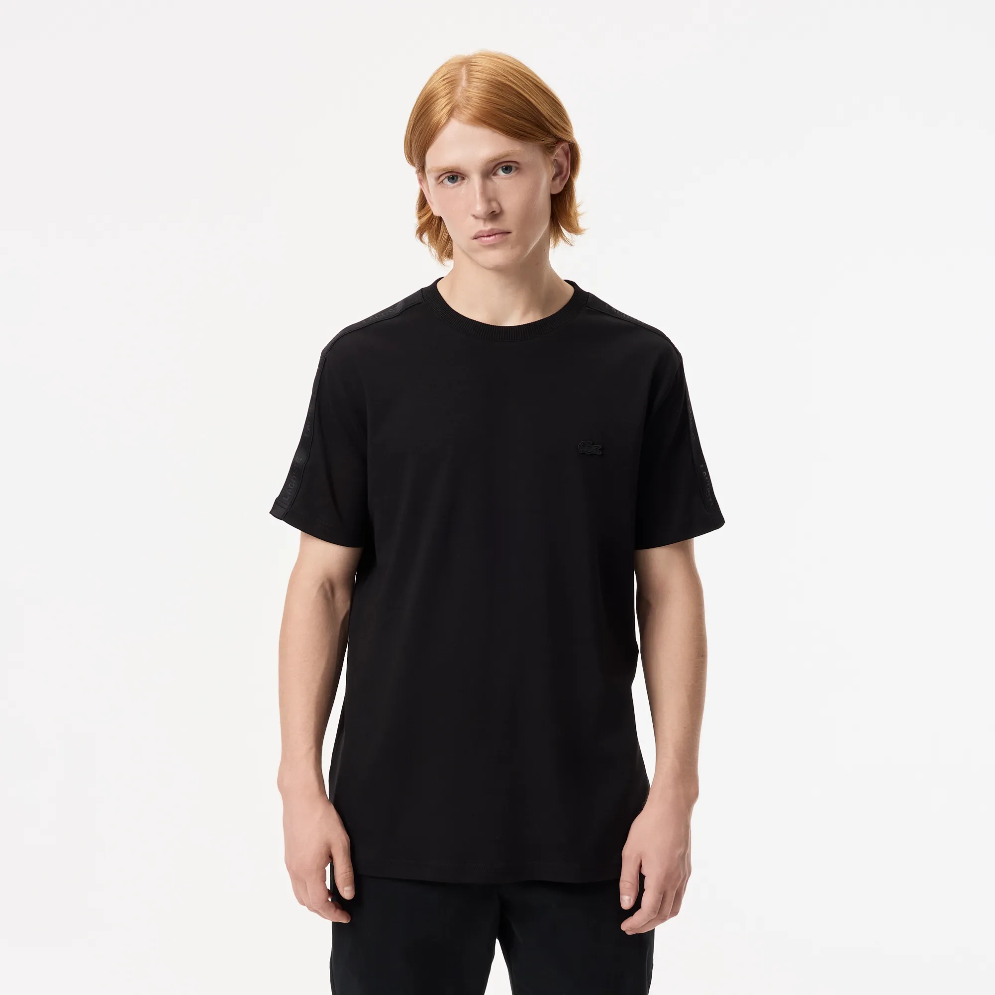 Мужская футболка Lacoste из хлопка, черный, арт. TH2614