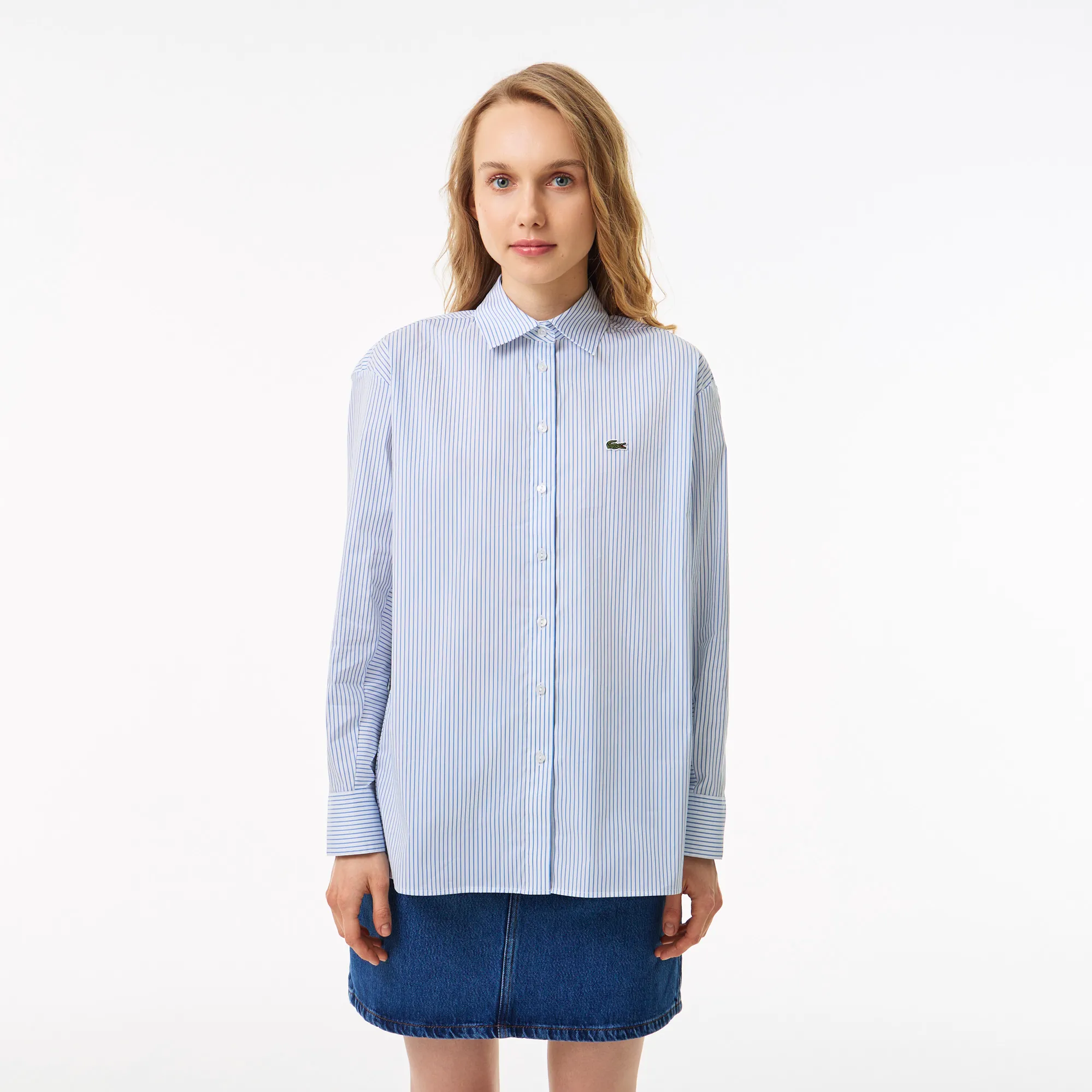 Женская рубашка Lacoste Oversized Fit, белый, арт. CF0311