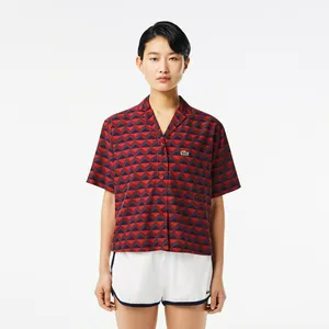 Женская рубашка Lacoste OVERSIZED, красный, арт. CF6910