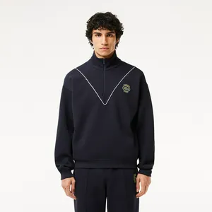 Хлопковая толстовка Lacoste Unisex Loose Fit, синий, арт. SH7386