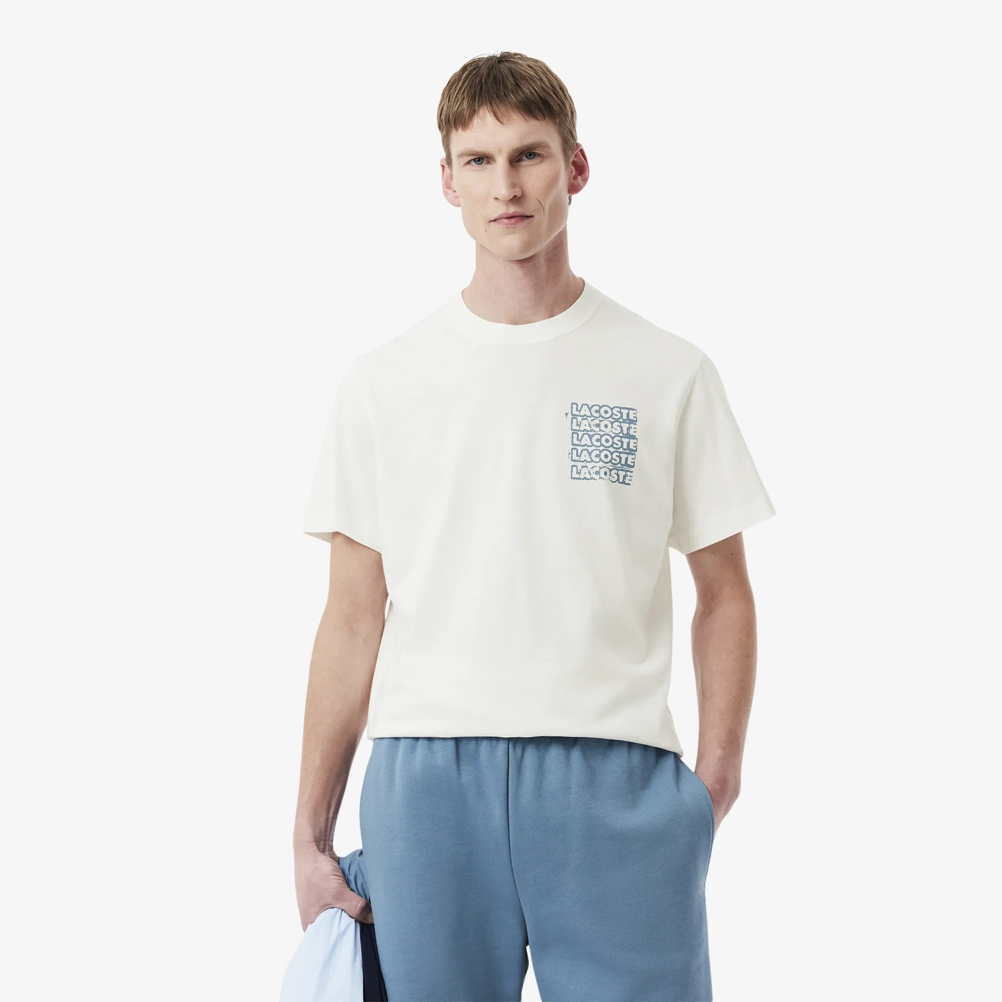 Мужская футболка Lacoste из органического хлопка, белый, арт. TH0288