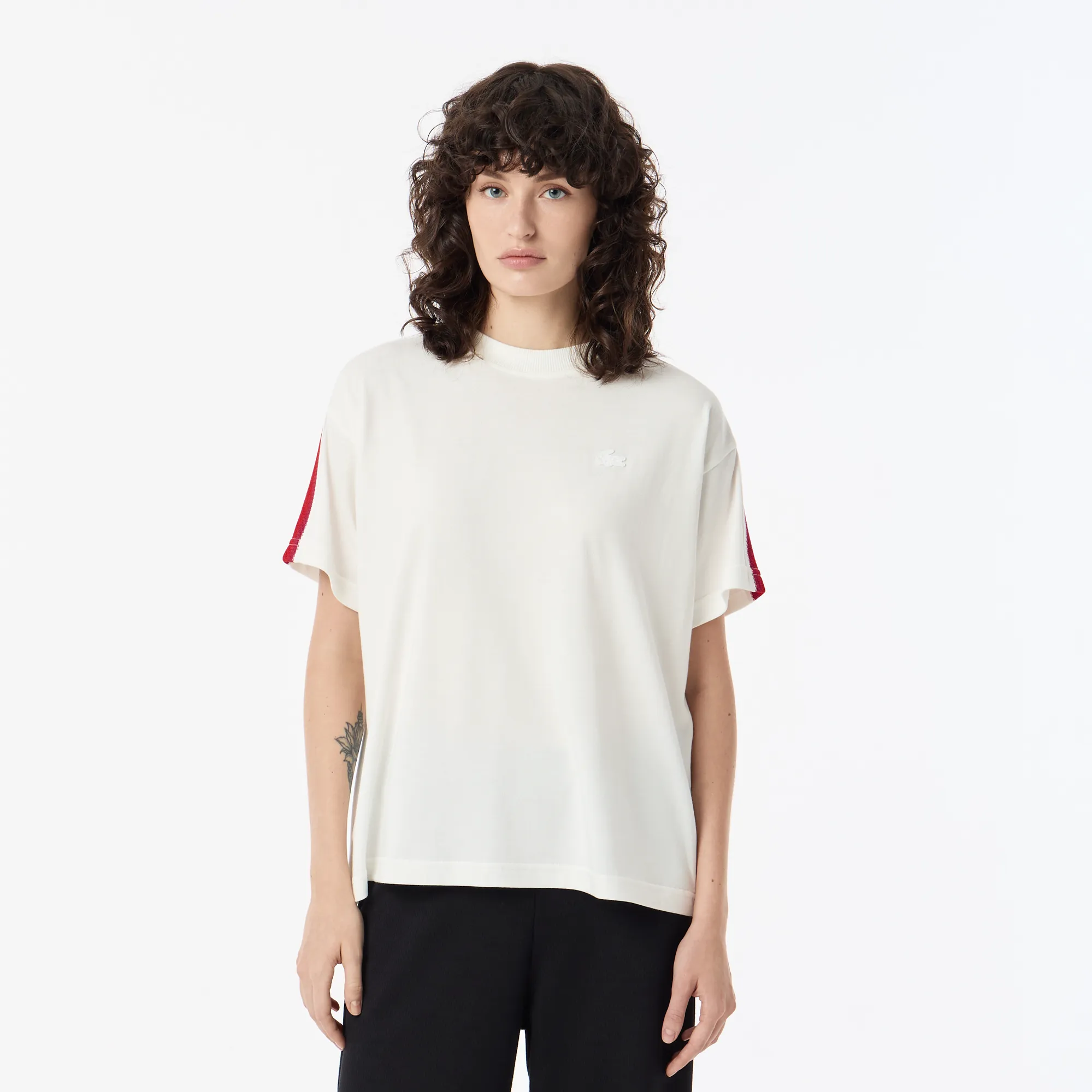 Женская футболка Lacoste, белый, арт. TF0509