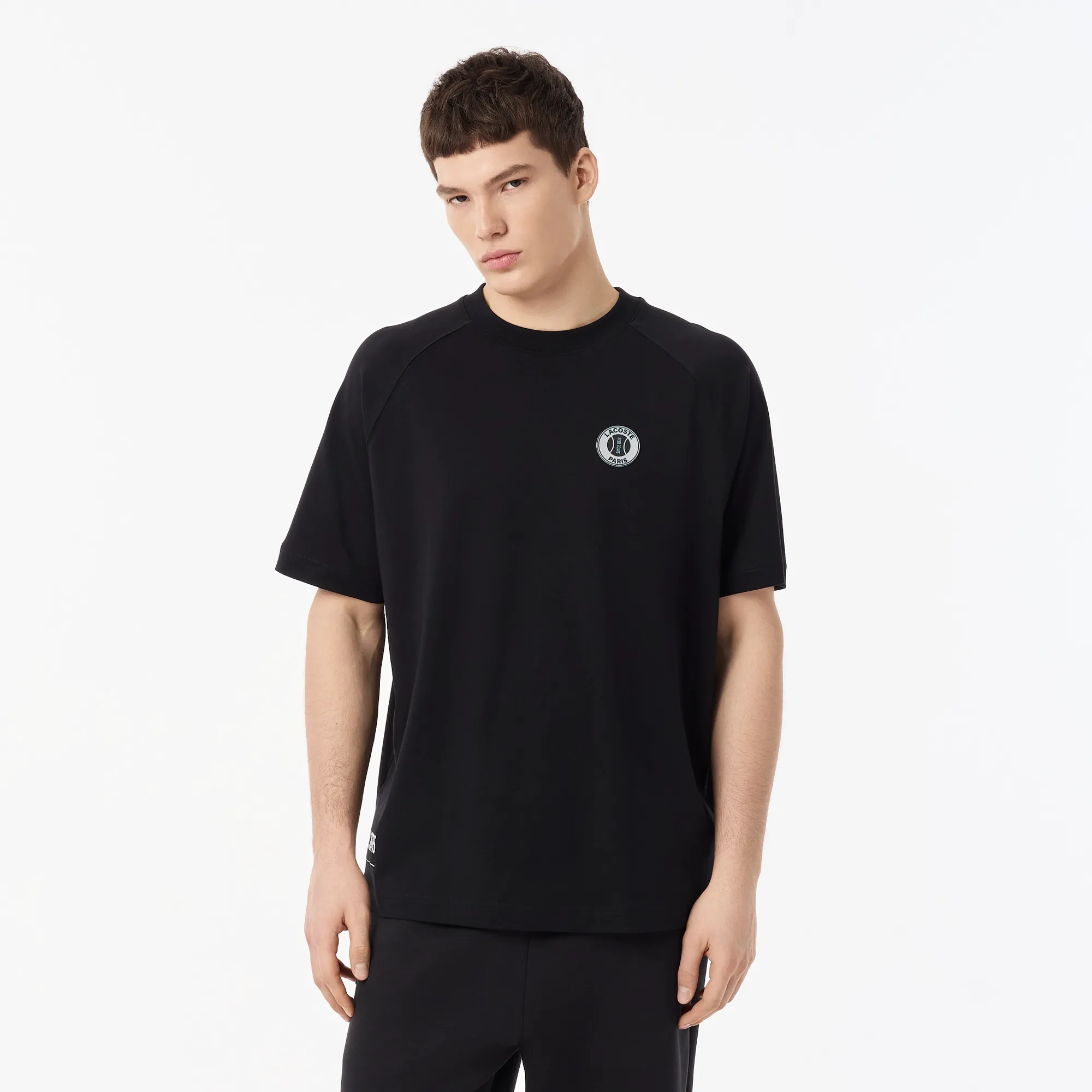 Мужская футболка Lacoste из хлопка, черный, арт. TH0501