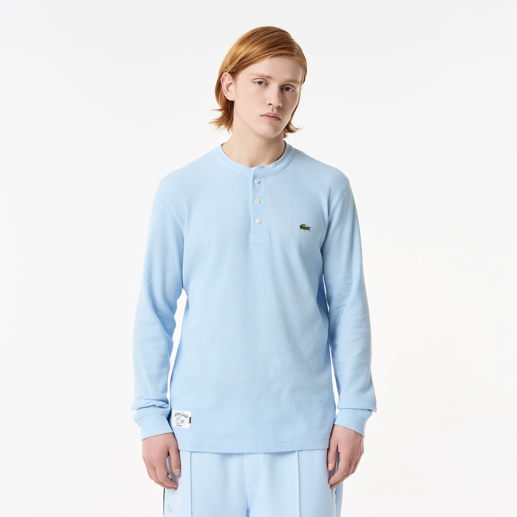 Мужская футболка Lacoste из хлопка, голубой, арт. TH0035