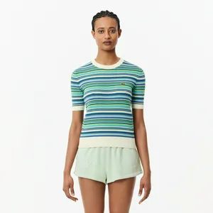 Женский свитер Lacoste с коротким рукавом, разноцветный, арт. AF6991