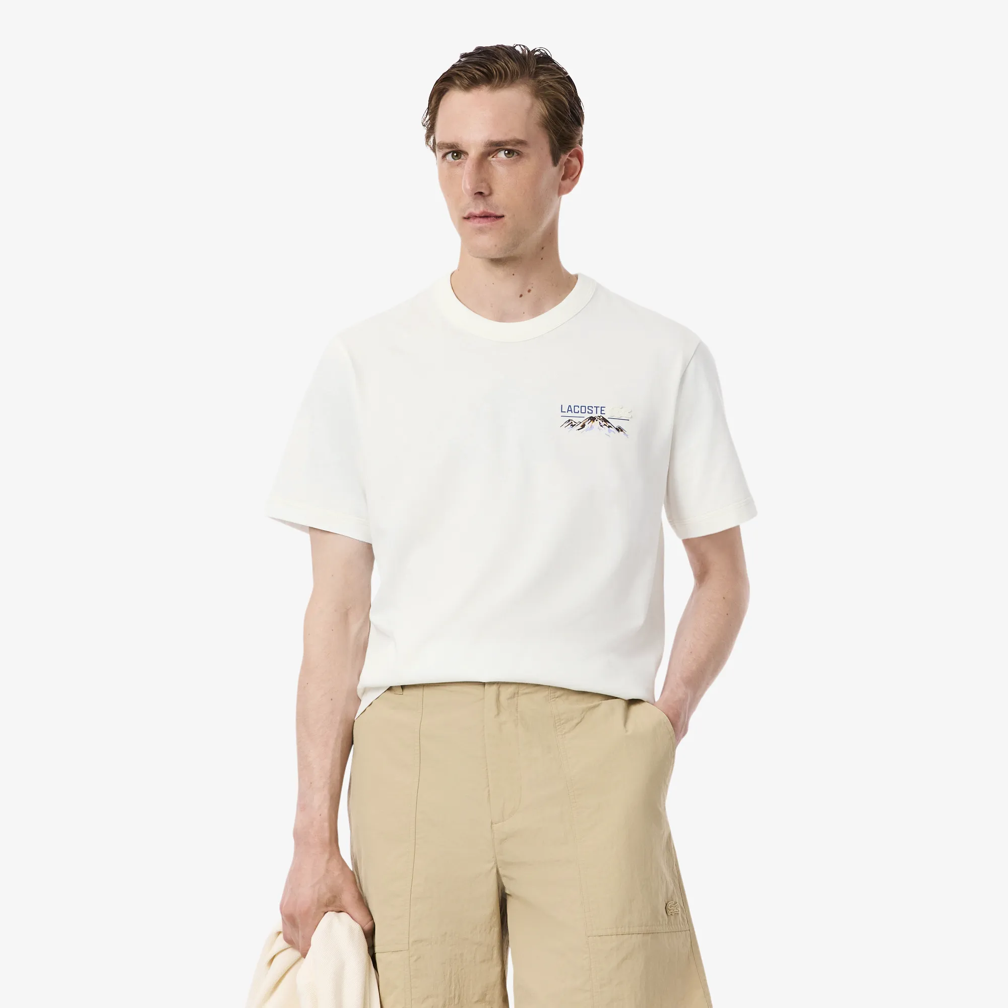 Мужская футболка Lacoste Classic Fit из органического хлопка, белый, арт. TH5825