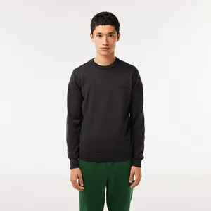 Мужской свитер Lacoste из шерсти мериноса, черный, арт. AH1969