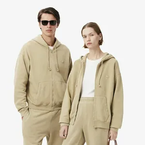 Толстовка Lacoste Loose Fit Unisex с эффектом стирки, бежевый, арт. SH2830