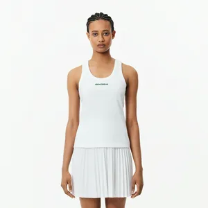 Женский спортивный топ Lacoste из хлопка, белый, арт. TF9454
