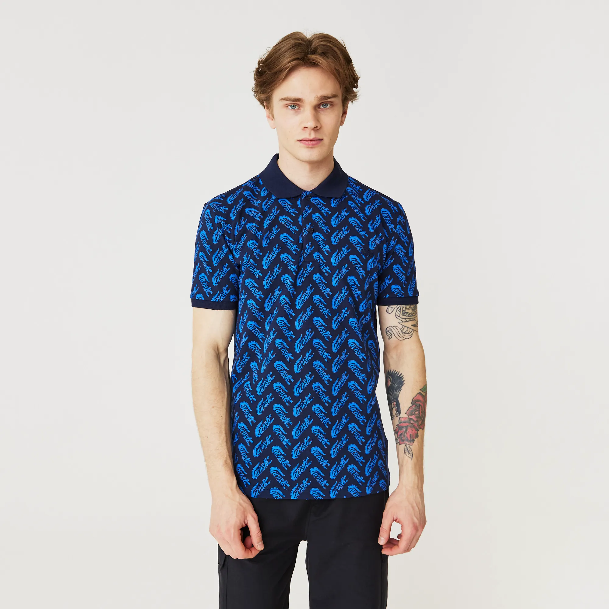 Мужское поло Lacoste Slim Fit, синий, арт. PH0335