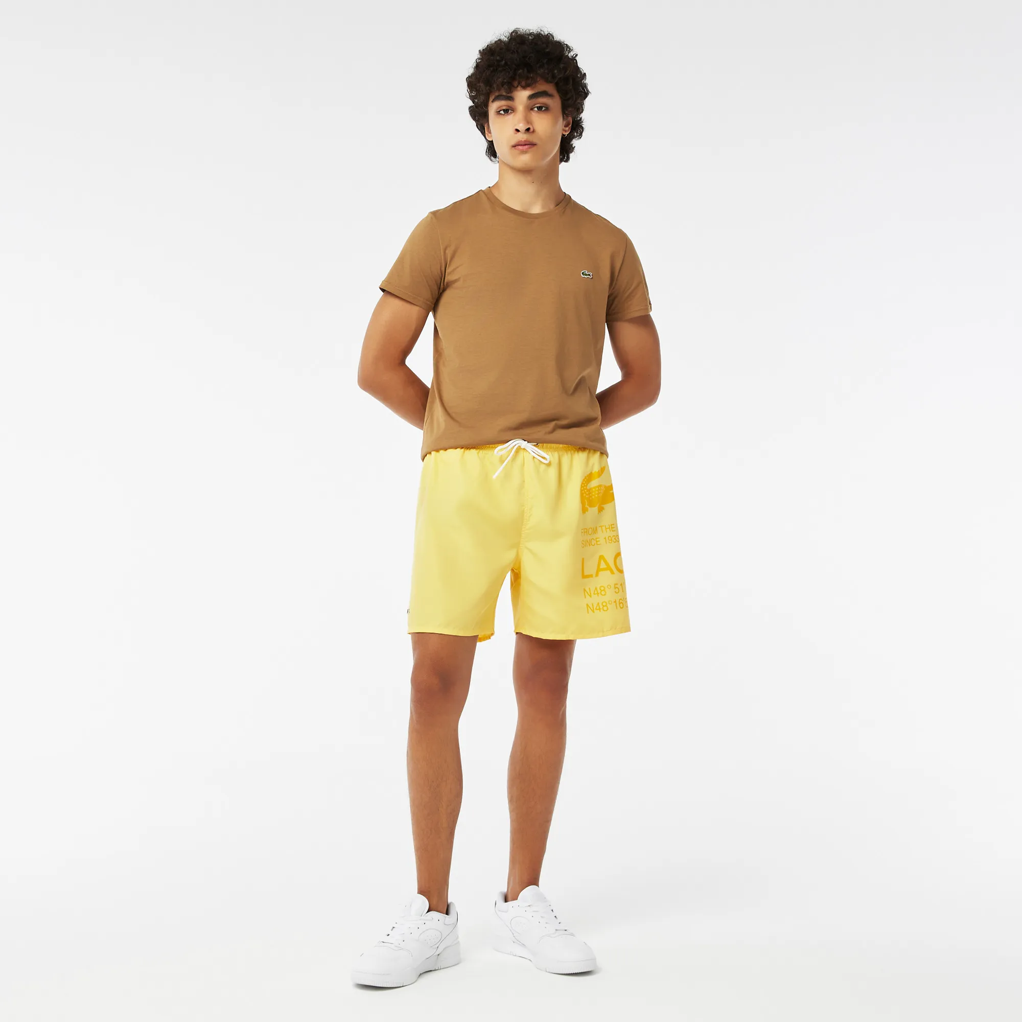 Мужские купальные шорты Lacoste, желтый, арт. MH0319