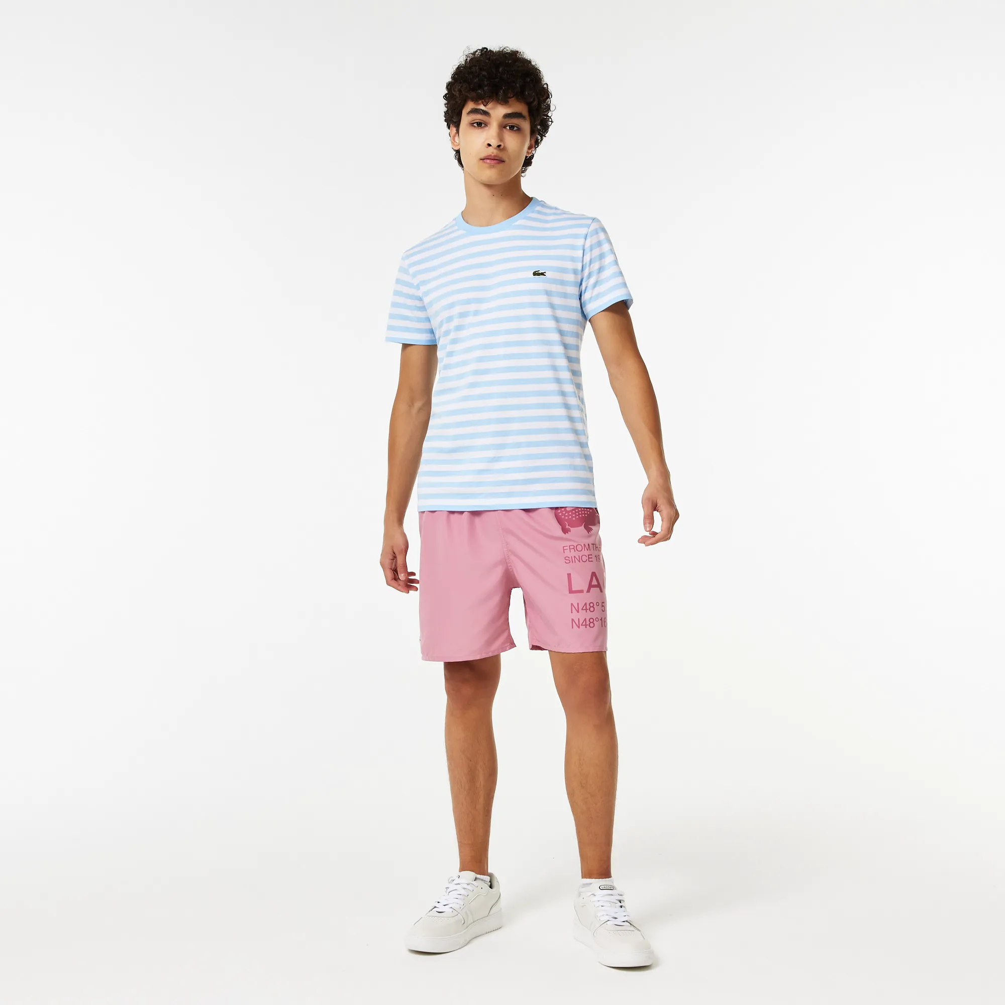 Мужские купальные шорты Lacoste, розовый, арт. MH0319