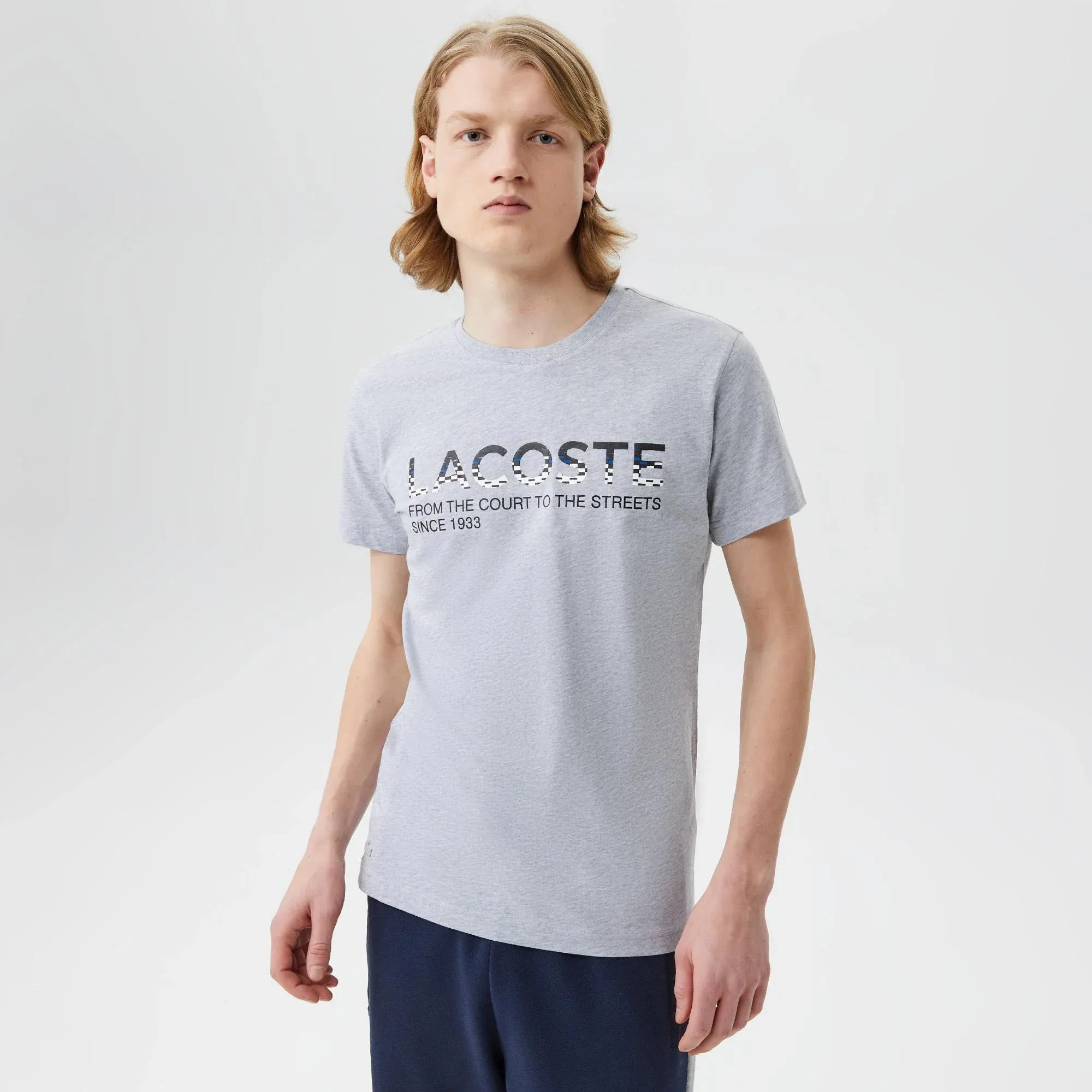 Мужская футболка Lacoste Regular Fit, серый, арт. TH0306