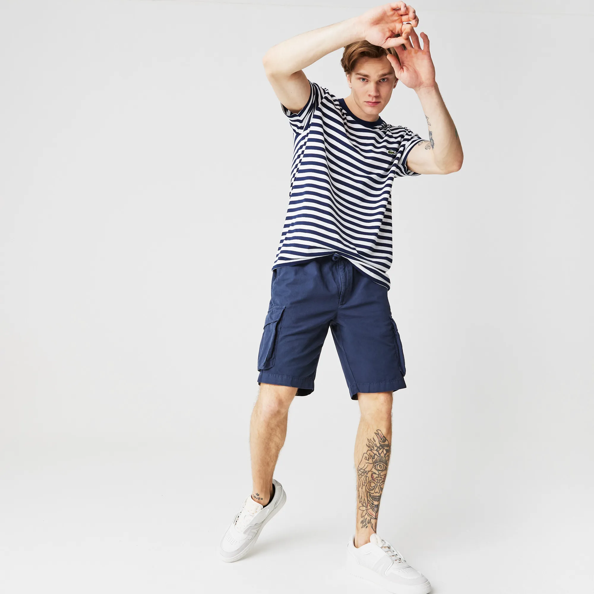 Мужские шорты Lacoste свободной посадки, синий, арт. FH0337