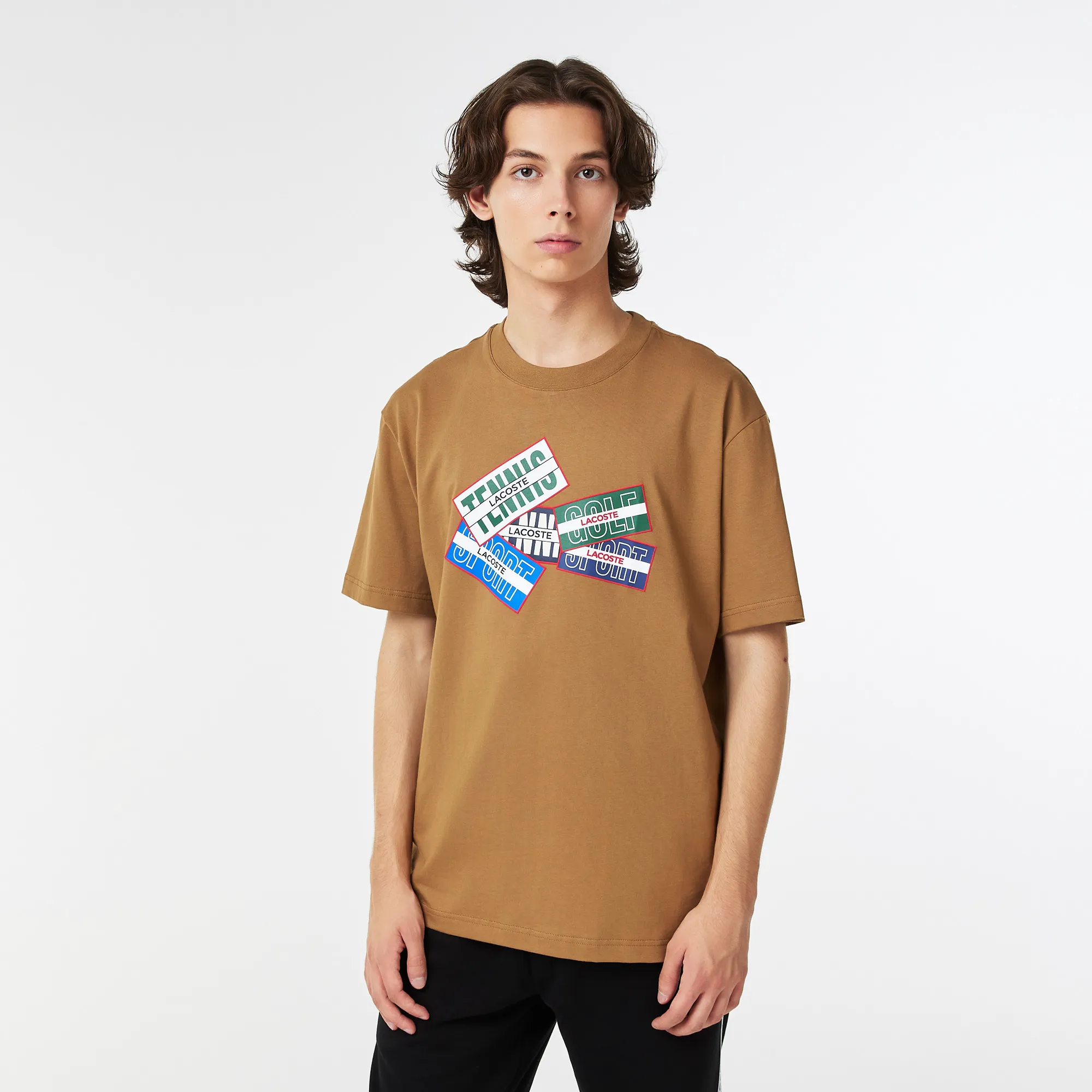Футболка Lacoste SPORT мужская, коричневый, арт. TH2401