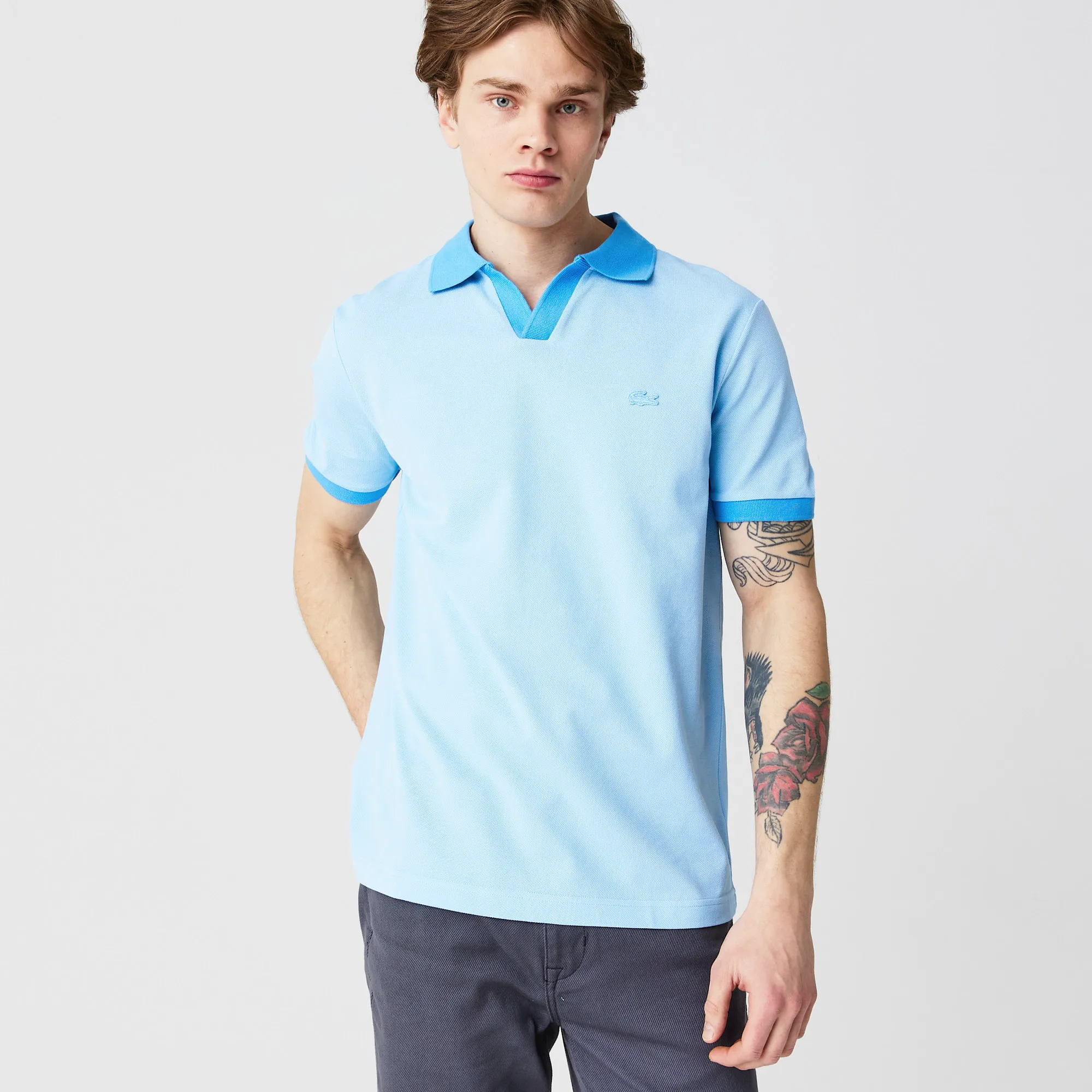 Мужское поло Lacoste Regular Fit, голубой, арт. PH0317